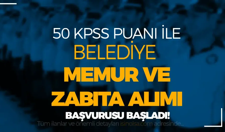 Belediye 2024 50 KPSS İle Zabıta ve Düz Memur Alımı Başladı! ( Hacıabdullah Belediyesi )