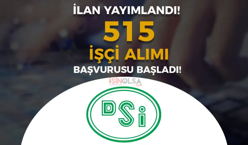 Devlet Su İşleri 515 Kamu İşçi Alımı Başvurusu İŞKUR Başladı