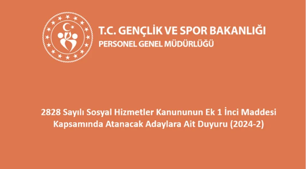 Gsb 2828 Sayılı Kanun Ile Memur Alımı