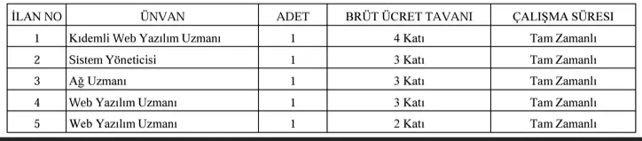 Mersin Üniversitesi Personel Alımı-1